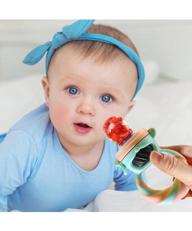 Jingling Fruit Pacifier Feeder - Safe Silicone Teething Tool for Babies | Soft Vegetable & Fruit Food Feeder - Buy Online on GoSupps.com