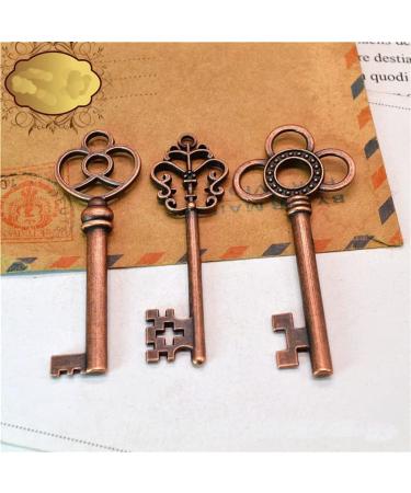 30PCS Assorted Antique Skeleton Keys - Vintage Steampunk Classic Collection in Copper - Buy Online on GoSupps.com