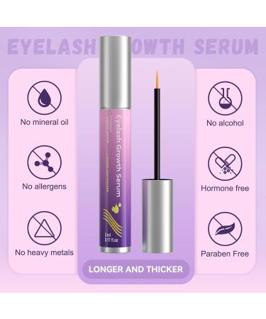 Premium Eyelash Growth Serum Thicker and Fuller Lashes Non-Irritating Formula- Purple - Buy Online on GoSupps.com