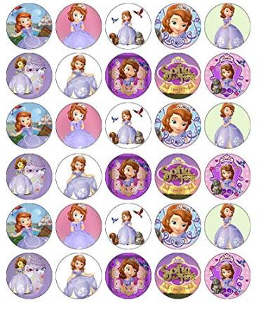 Sofia The First Disney Cupcake Toppers Edible Wafer Paper Fairy Motif Pack of 30