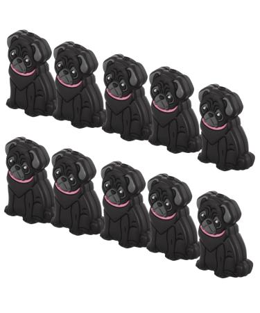 COHEALI 10pcs Dog Beads Baby Accessories Black Beads Silicone Beads Silica Gel Black Teether Baby Food Grade Black 3.1x2.3cm