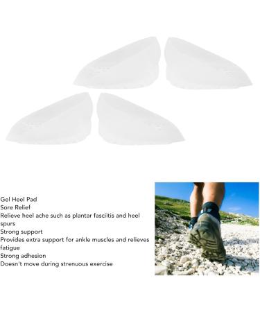 2 Pair Gel Silicone Heel Cups - Heavy Duty Gel Inserts for Achilles Tendonitis & Bone Spurs Relief - Cushioned Heel Lifts for Men & Women - Shock Absorption Support - Buy Online on GoSupps.com