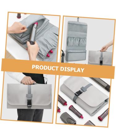 Baluue Multifunctional Storage Bag Hair Brush Blow Dryer Hair Crimper for Women Hairdryer Grey Oxford Cloth - Buy Online on GoSupps.com