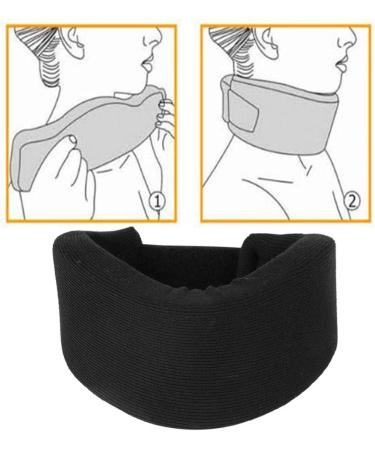 Junlucki Neck Brace - Black Sponge Neck Support for Sports & Sleeping | International Shipping Available - Buy Online on GoSupps.com