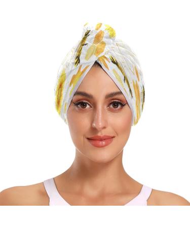 Buy Honey Bees Dry Hair Cap - 2 Piece Quick Drying Towel Set Super Absorbent & Comfortable - Perfect for All Hair Types - Buy Online on GoSupps.com