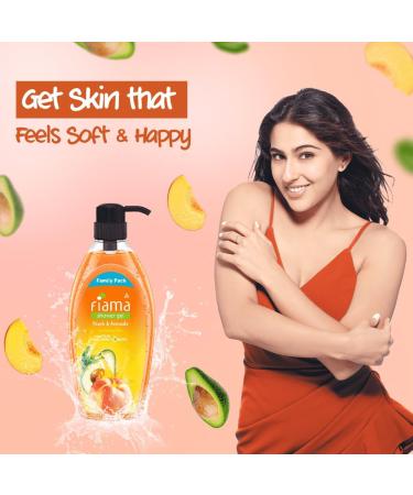 Metrey Herbotech Faima Peach & Avocado Body Wash Shower Gel 900ml Family Pack - Buy Online on GoSupps.com