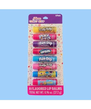  Candy Shop 8 Piece Flavored Kids Lip Balm Set Christmas  Stocking Stuffer Gift Set : Beauty & Personal Care