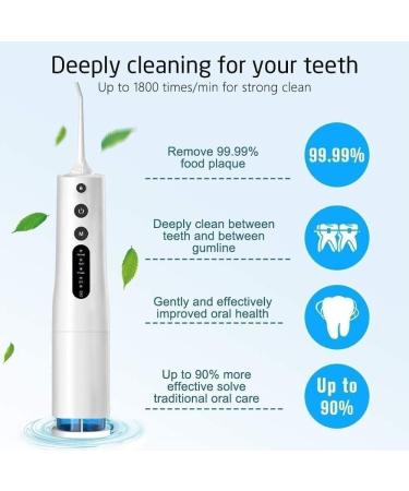 GeRRiT Cordless Water Flosser - IPX7 Waterproof Dental Oral Irrigator with 4 Modes & Detachable Tank | White & Black Colors for Home & Travel - Buy Online on GoSupps.com