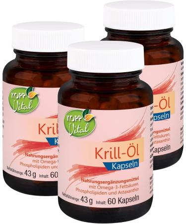 KOPP Vital Krill Oil Capsules - Omega-3 Fatty Acids | 3 x 60 Pharmacy Quality | Shop Internationally - Buy Online on GoSupps.com