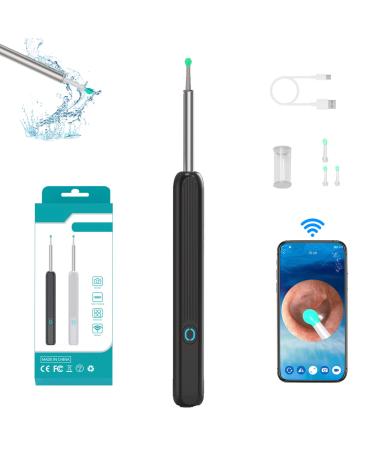 Ear Wax Removal Cleaner Ear Endoscope with LED Lights for Ear Wax Removal Tool Wireless Ear Wax 1080P HD Camera Otoscope Compatible iPhone iPad & Android Ear Wax Removal Cleaner with Camera Black
