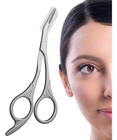 Professional Eyebrow Scissors | Curved Stainless Steel Brow Trimmer | Makeup Beauty Tool for Men & Women | Precision Eyebrow Shaping Accesories - Buy Online on GoSupps.com