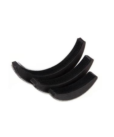 3 Moon-Shaped Foam Hair Cushions - Volume Boosting Hair Accessories for Women & Girls | Black - Buy Online on GoSupps.com