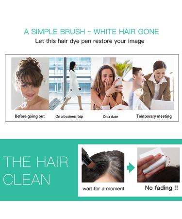 SEVICH Grey Hair Dye Brush Pens - Temporary Root Touch Up for White Hair - 20ml Coffee | Instant Hair Color Solution - Buy Online on GoSupps.com