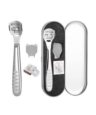 Pedicure Foot File - Stainless Steel Foot File Scraper for Hard Skin Remover Heels Cracked Skin - Professional Callus Remover Foot Rasp Kit Foot Care Tool for Dry and Wet Feet