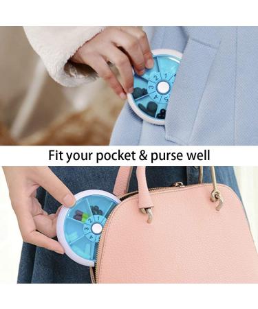 Buy SZREDU Round Pill Organizer - 7-Day Rotating Daily Medicine Case for Vitamins & Travel - Efficient Pill Management - Buy Online on GoSupps.com