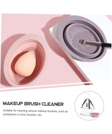 Beaupretty 1 Set makeup brush cleaning laundry drying rack collapsible makeup brush scrubber bowl esponjas para maquillaje makeuo makeup sponge tool cleaning mat fold Silicone cleaning rack - Buy Online on GoSupps.com