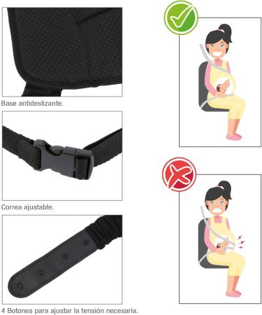 SUMEX Pregnancy Pillow - Adjustable Cotton Support for Baby & Breast | Black | International Shipping - Buy Online on GoSupps.com
