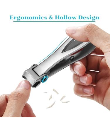 Nail Clippers - USHION 15mm Wide Jaw Stainless Steel Cutter for Thick Nails with File - Men & Women - Buy Online on GoSupps.com