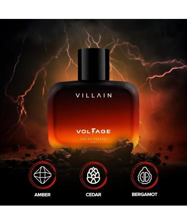 Bloom Beauty Villain Voltage Eau de Parfum for Men | Spicy Fougere Long Lasting Fragrance - 100ml Liquid - Buy Online on GoSupps.com