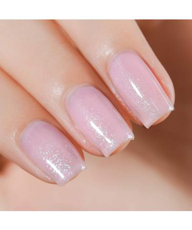 FZANEST Pink Gel Nail Polish,Shimmer Glitter Gel Polish LED UV Gel Varnish Nail Art Manicure Pedicure (Sweet Pink) F15