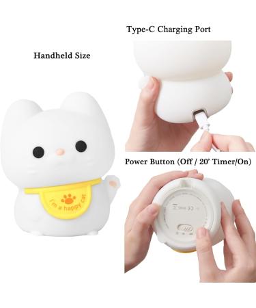 OkiyiD Cat Night Light Fortune Cat Lamp - Touch Control, Rechargeable, Dimmable Bedside Lamp for Nursery - Perfect Cat Gift for Girls and Boys! - Buy Online on GoSupps.com