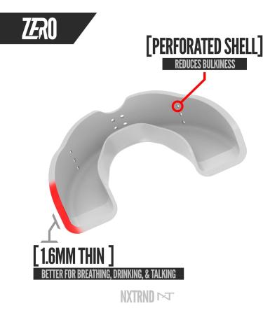 2 Pack Nxtrnd Zero Mouth Guard Sports - 1.6mm Ultra Thin Professional Mouthguards for Boxing, MMA, Wrestling, Football, Lacrosse - White - Buy Online on GoSupps.com