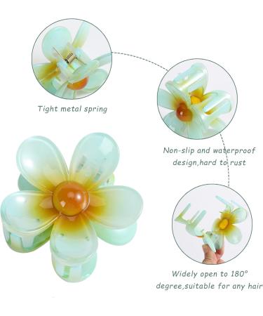 Matte Flower Hair Claw Clips Set of 6 for Women Large Non-Slip Strong Hold Clips for Thick/Thin Hair Cute Daisy Hair Accessories Gift Set Transparent - Buy Online on GoSupps.com