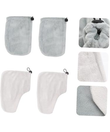 Beavorty 4 Pairs Gloves mittens kids paraffin wax for feet parrafin wax for hands Foot Cover SPA Mittens hand wax nail art accessories paraffin accessories sock keep warm - Buy Online on GoSupps.com