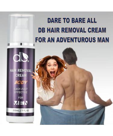 DB Hair Removal Cream for Men 200ml | Formulated for Men s Coarse Body Hair | Easy to Use Painless Provides Quality Results Lasting Longer than Shaving Alone | Suitable for Use on All Skin Types - Buy Online on GoSupps.com