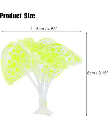 Buy VOCOSTE Silicone Glowing Aquarium Coral - Bright Yellow with Suction Cup | International Shipping Available - Buy Online on GoSupps.com