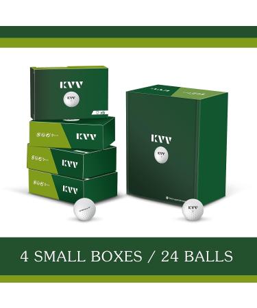 KVV High Performance Distance Golf Balls - 6 Ball Pack | Low Spin, Maximum Distance - Buy Online on GoSupps.com