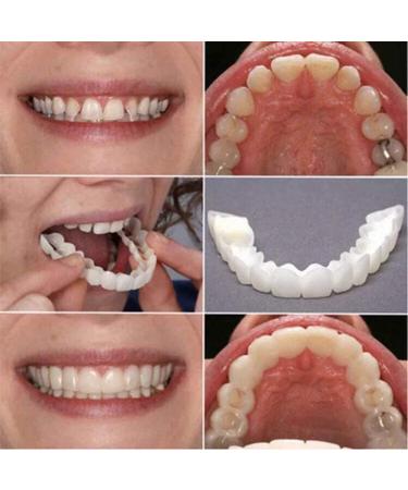 Veneers Clip-On Teeth Set - 2 Pairs of Top & Bottom False Teeth for Men & Women - Buy Online on GoSupps.com