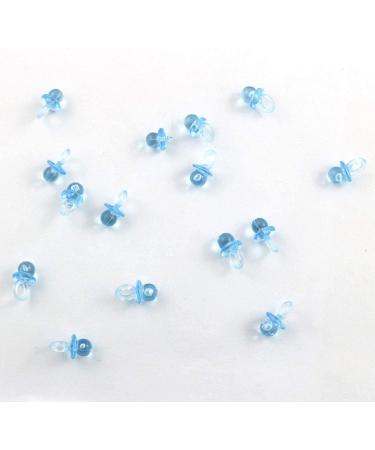 200 Mini Clear Blue Baby Pacifiers for Baby Shower Favors and Party Decorations - DIY Small 1/2x3/4 inch - Buy Online on GoSupps.com