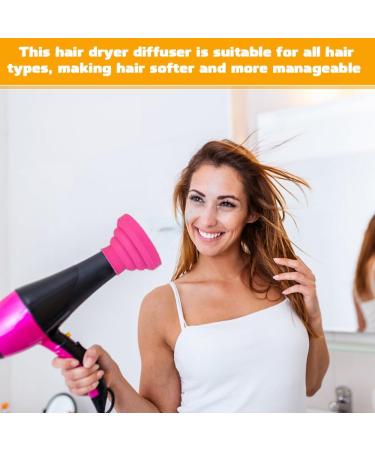 Universal Silicone Hair Dryer Diffuser Attachment - Portable Folding Pink Diffuser for Most Hair Dryers | Caredgo - Buy Online on GoSupps.com