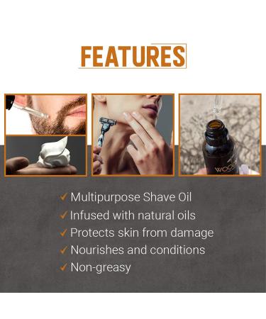Woody's Shave Oil 1-Pack - Men's Pre-shave Base Oil - Buy Online on GoSupps.com