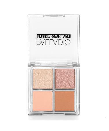 Palladio Eyeshadow Quad - Velvety Matte & Metallic Shades - Talc-Free Formula (Honey Pie) - Buy Online on GoSupps.com
