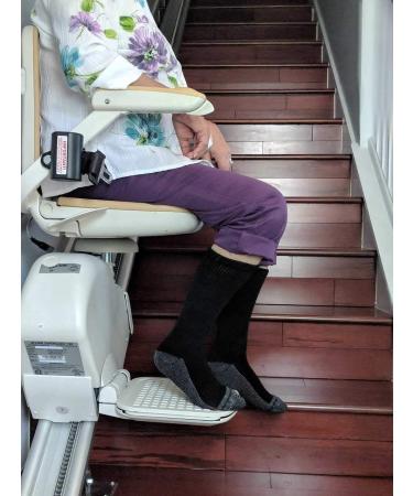 Stays Up Medical Socks (Pack of 3) - Loose Fit, Cushioned Sole - Made in USA - Medium White - Men's and Women's - Buy Online on GoSupps.com