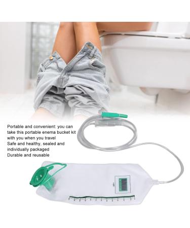 Enema Bag Kit 1200ml - Reusable Large Capacity for Effective Colon Cleansing | 10 Tube Heads Included - International Shipping Available - Buy Online on GoSupps.com