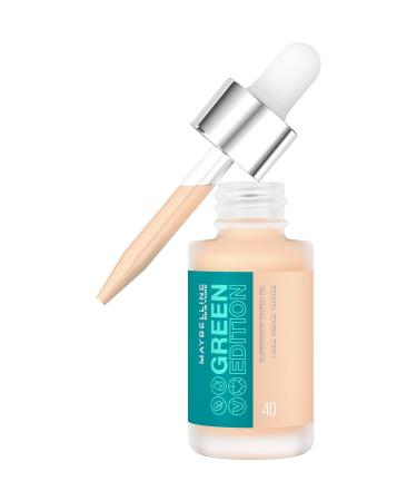 Maybelline New York Light serum foundation serum makeup for constructable opacity and a natural finish Green Edition Superdrop Tinted Dry Oil No. 40 1 piece