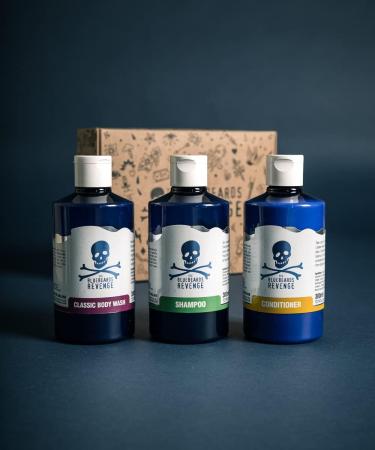 The Bluebeards Revenge Shower Essentials Set Men s 3 piece gift set Includes Shampoo (300ml) Conditioner (300ml) & Body Wash (300ml) - Buy Online on GoSupps.com