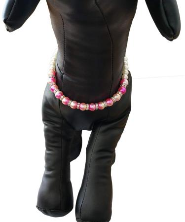 PET SHOW Pink Faux Pearl Rhinestone Necklace for Female Small Dogs and Cats - Grooming Accessories (Size M 9.8-11.8) - Buy Online on GoSupps.com