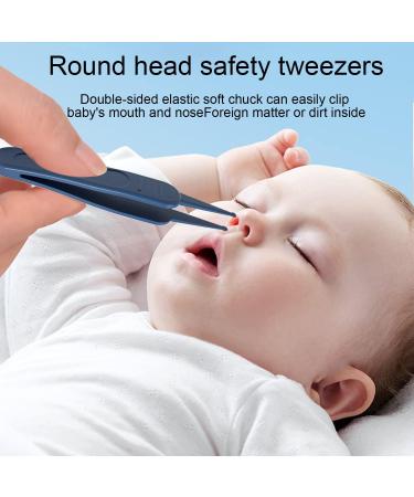 LuoshaPUCY 4-in-1 Baby Nail Clipper Kit - Baby Nail Care Set with Clippers, Scissors, File & Tweezer | Manicure Pedicure for Newborns, Infants, Toddlers, and Kids - Blue - Buy Online on GoSupps.com