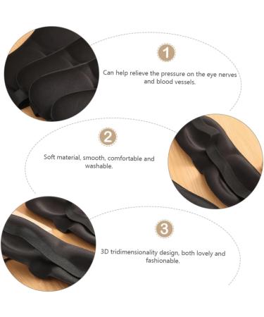 Healifty 3D Stereo Goggles Eye Sleeping Mask | Silk Blindfold Eye Mask | Adjustable and Breathable | Black | 1 Count - Buy Online on GoSupps.com