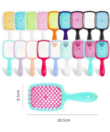 Comb Women's Scalp Massage Comb Hair Brush Women's Hollowed Out Home Salon Hair Styling Tool Comb Wide Tooth Comb (Color : Rose red-white) - Buy Online on GoSupps.com