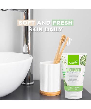 Organic Funat Cucumber & Chamomile Gel Cleanser - Paraben-Free Facial Foam for Oily Skin (5.2 Oz - Buy Online on GoSupps.com