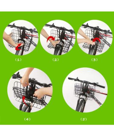 Black Folding Bike Front Basket with Handles - Easy Installation for Bike Accessories and Cargo Rack - Buy Online on GoSupps.com