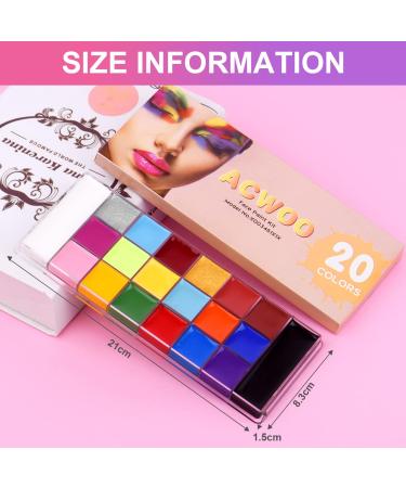 Acwoo Face Painting Set - 20 Color Makeup Palette for Kids | Perfect for Halloween Christmas & Carnival Body Paint - Buy Online on GoSupps.com