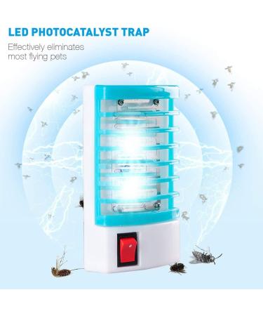 Indoor Bug Zapper Plug-in Mosquito Killer Trap - 2 Pack Electric Fly & Gnat Trap for Home - Mini Insect Killer Light for Flying Pests - A-blue - Buy Online on GoSupps.com