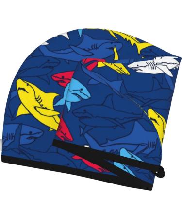 Hair Towel Wrap - Quick Drying Cartoon Shark Towel Turban | Ship Internationally - Buy Online on GoSupps.com