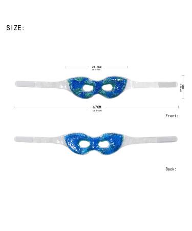 Reusable Gel Eye Mask for Puffiness & Dark Circles - Cooling Eye Ice Pack for Dry Eyes, Headache & Stress Relief (Leaves Design) - Buy Online on GoSupps.com